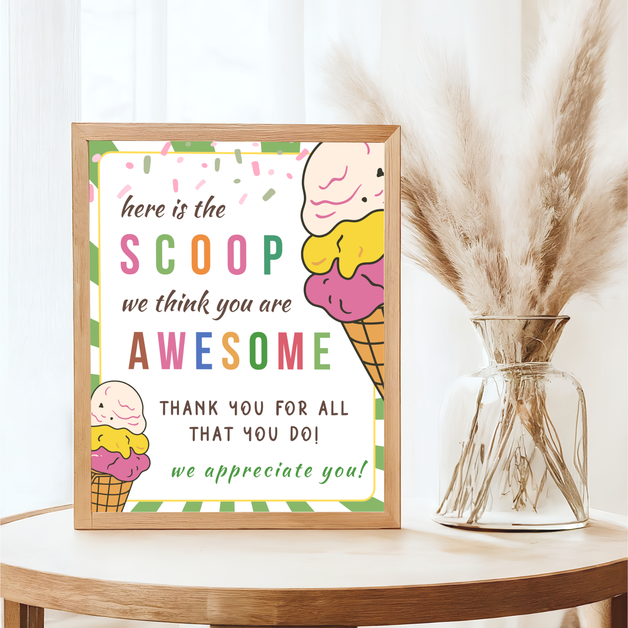 Summer-Themed Teacher Appreciation Sign