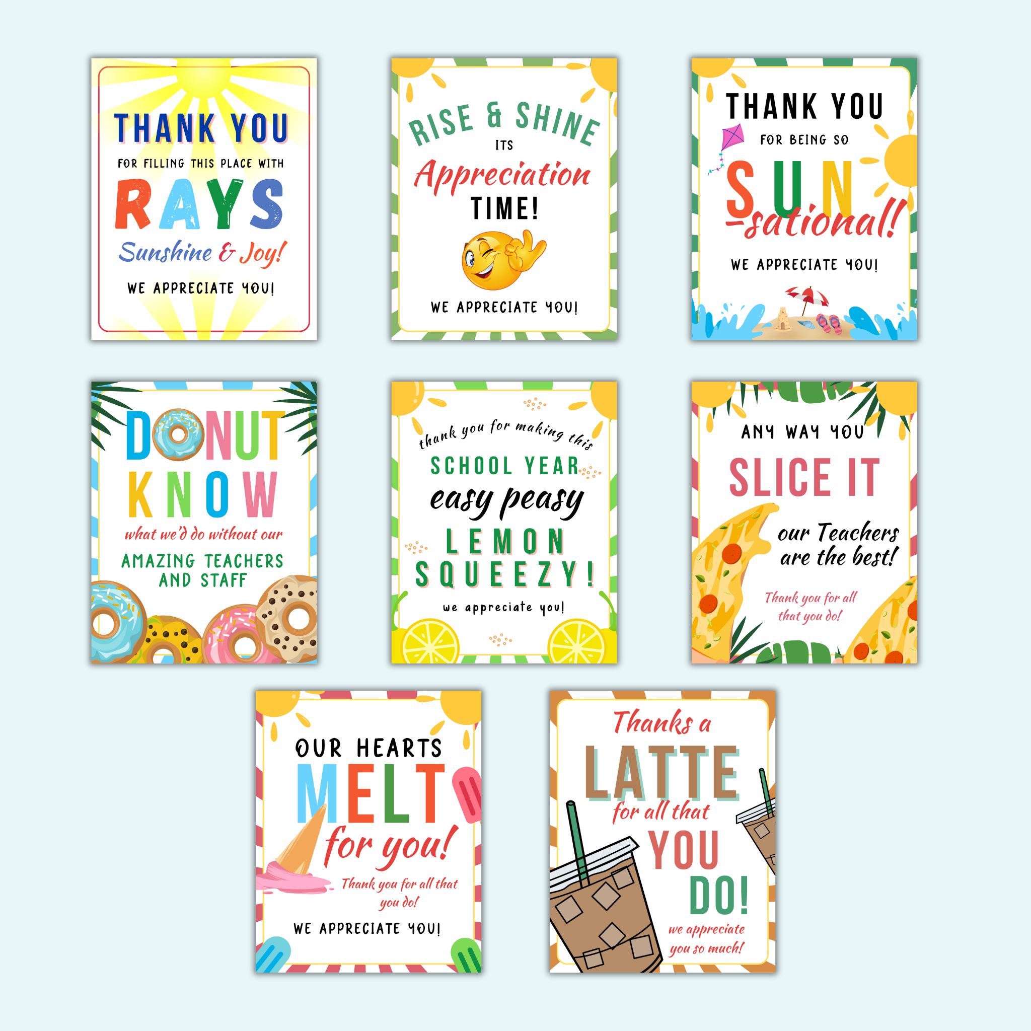 8 Beach-Themed Teacher Appreciation Signs
