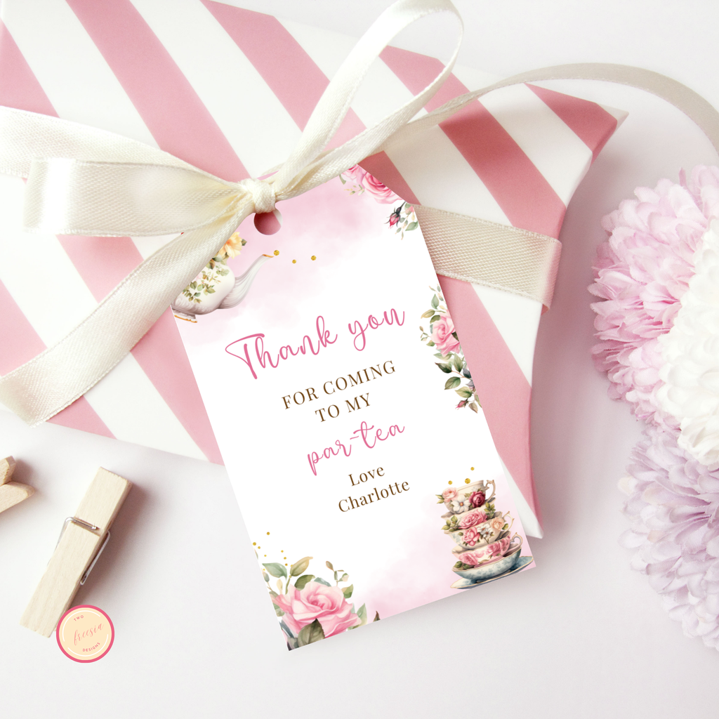 Tea Party Favor Tag