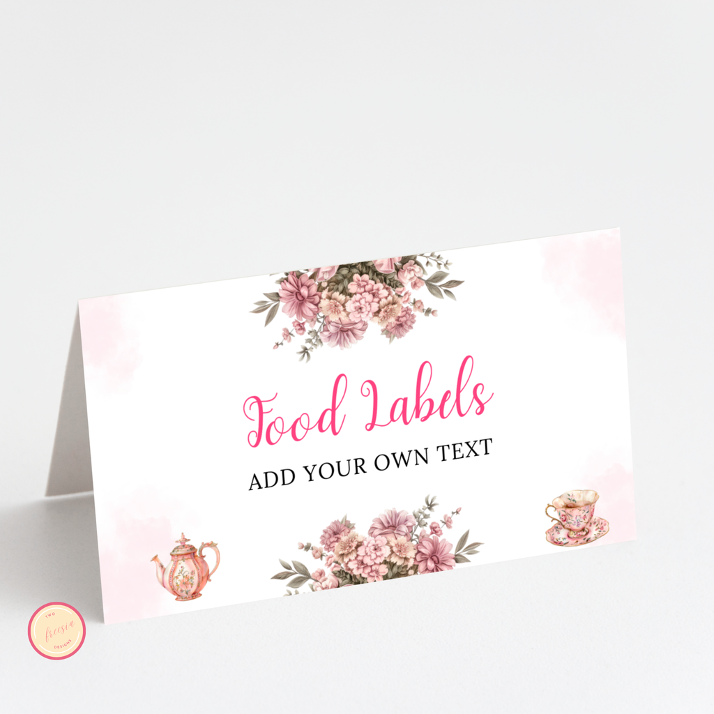 Time for Tea Food Label Template