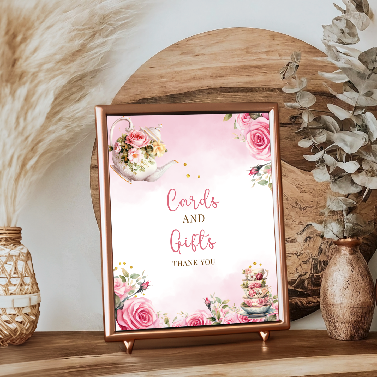 Editable Tea Party Table Sign