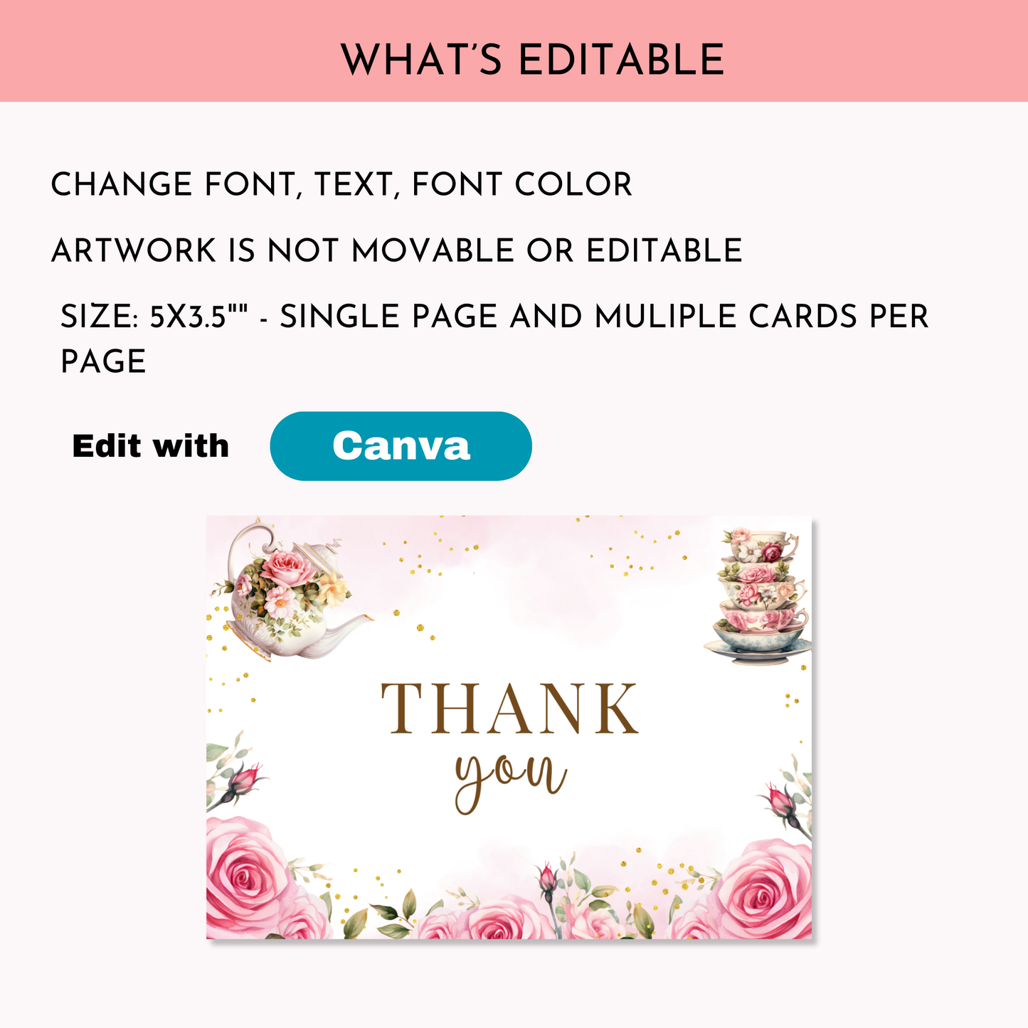 Tea Party Thank You Card