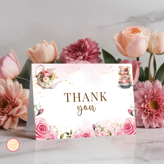 Tea Party Thank You Card