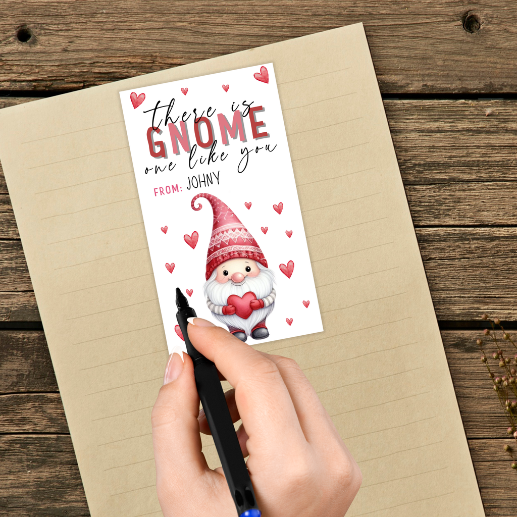 Gnome Valentine's Day Tag