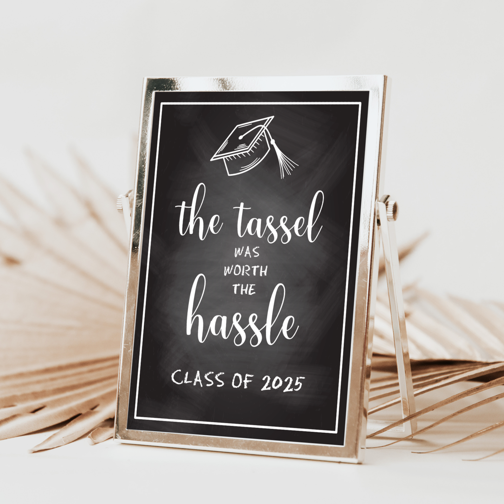 Graduation Party Table Signs Bundle - Chalkboard
