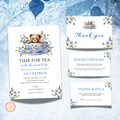 Time For Tea With The Mom To Be Invitation Set - Dusty Blue
