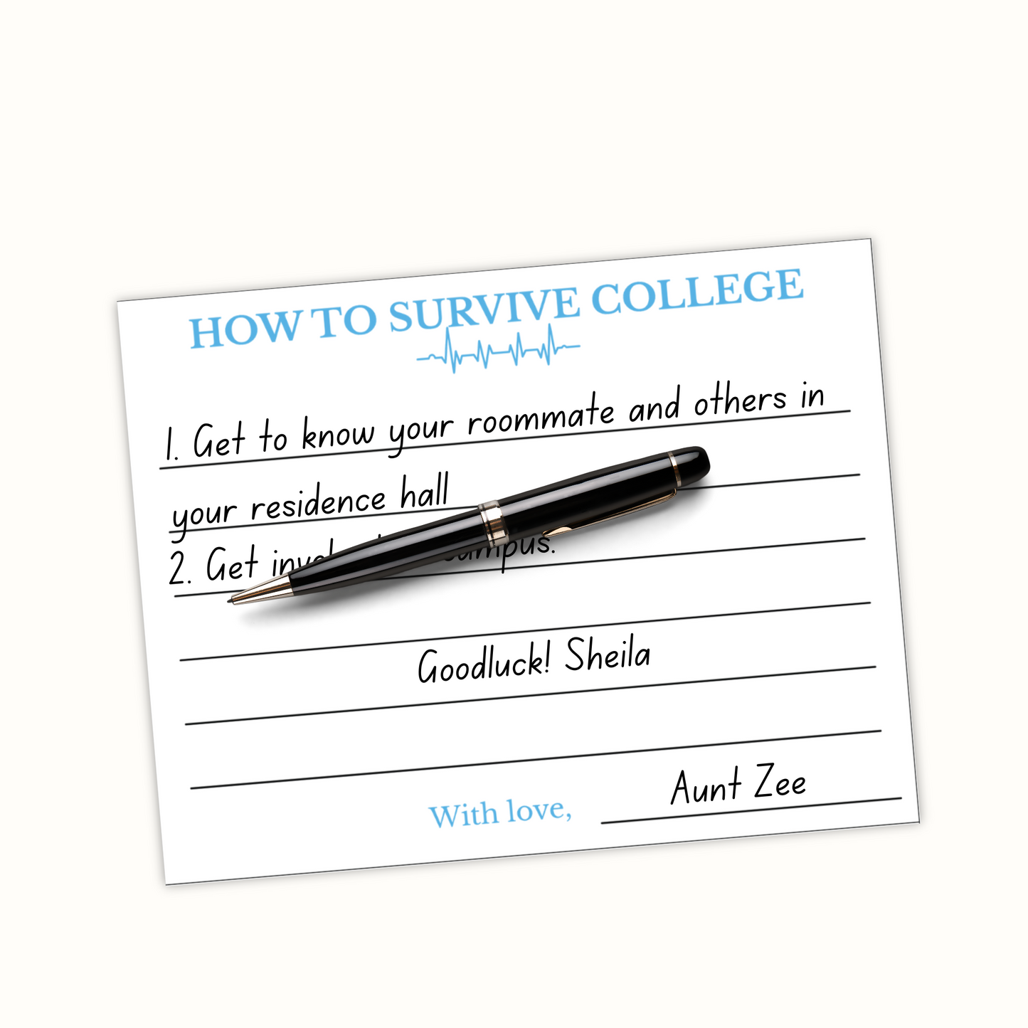 College Going Away Advice and Wishes Cards