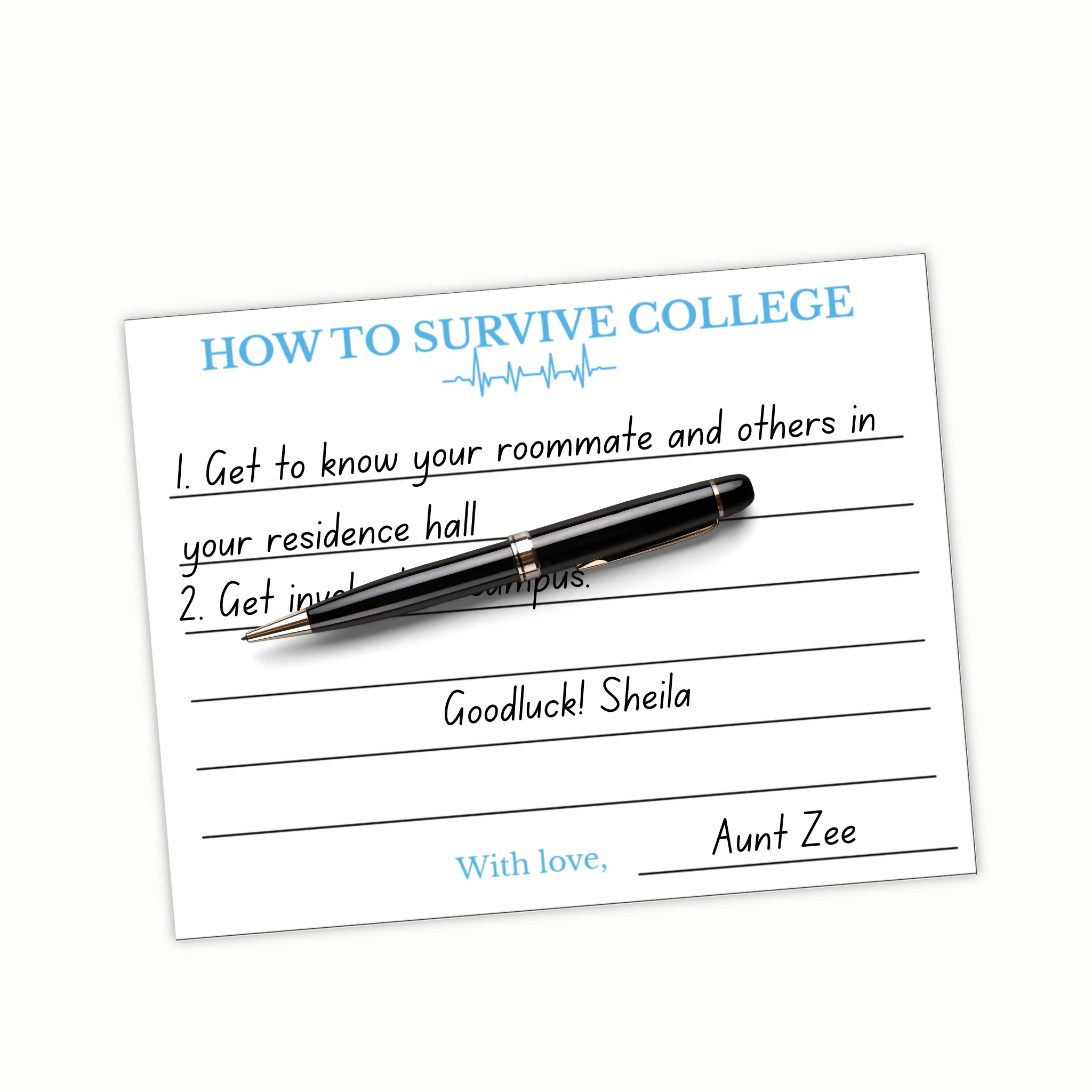 College Going Away Advice and Wishes Cards