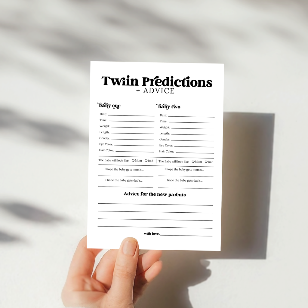 Twins Prediction and Advice Card