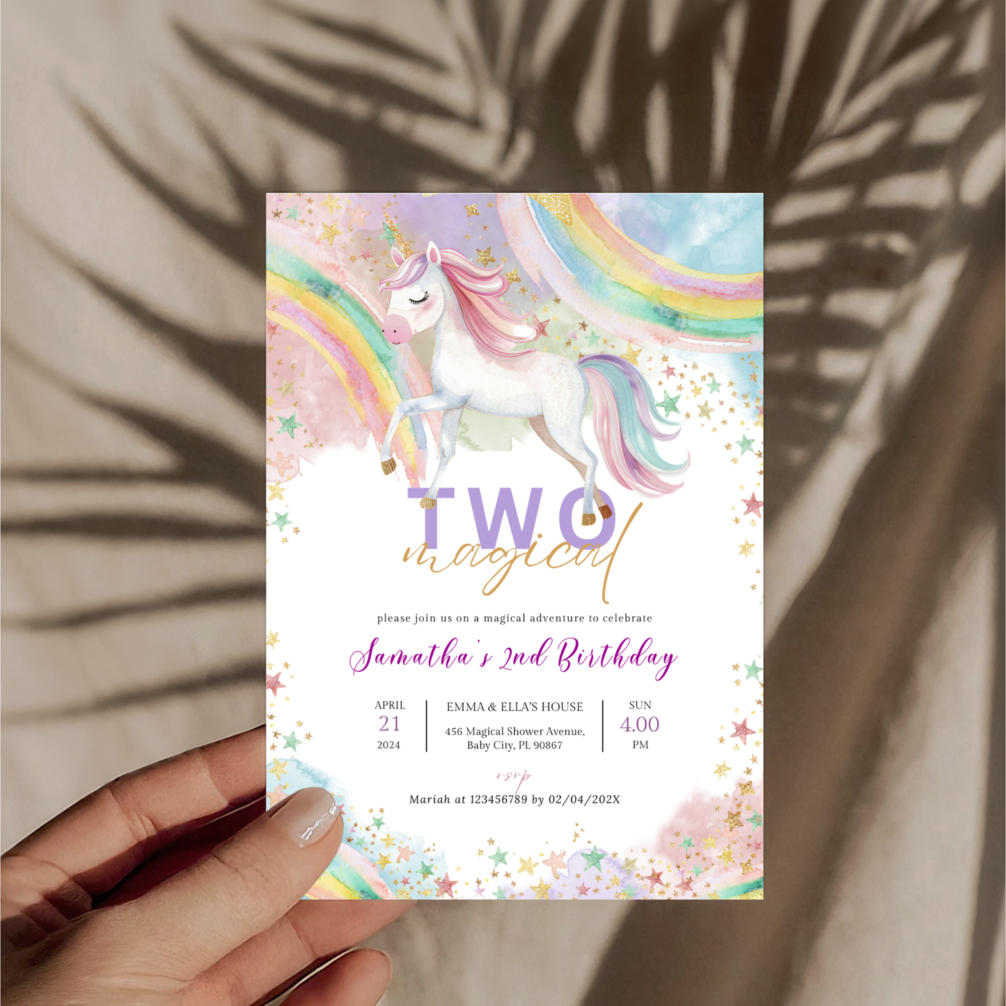Two Magical Birthday Invitation
