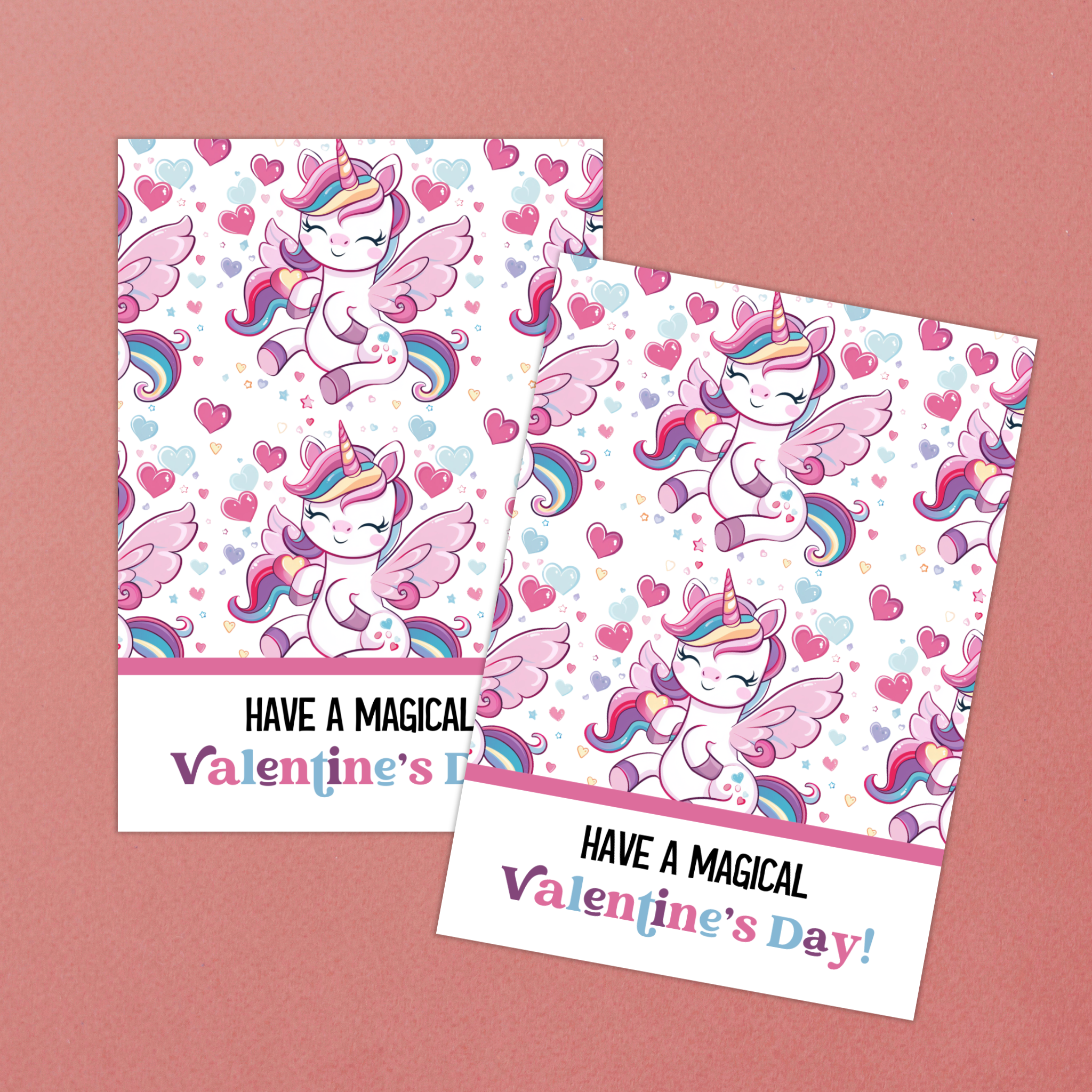 Valentine Unicorn Cookie Card