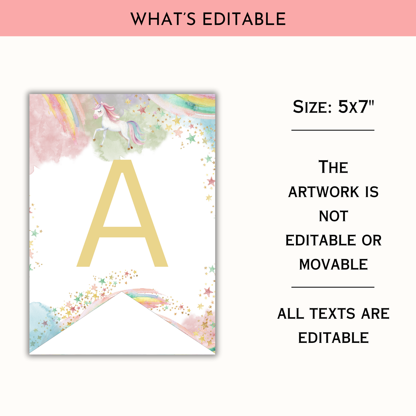 Unicorn Birthday Party Banner