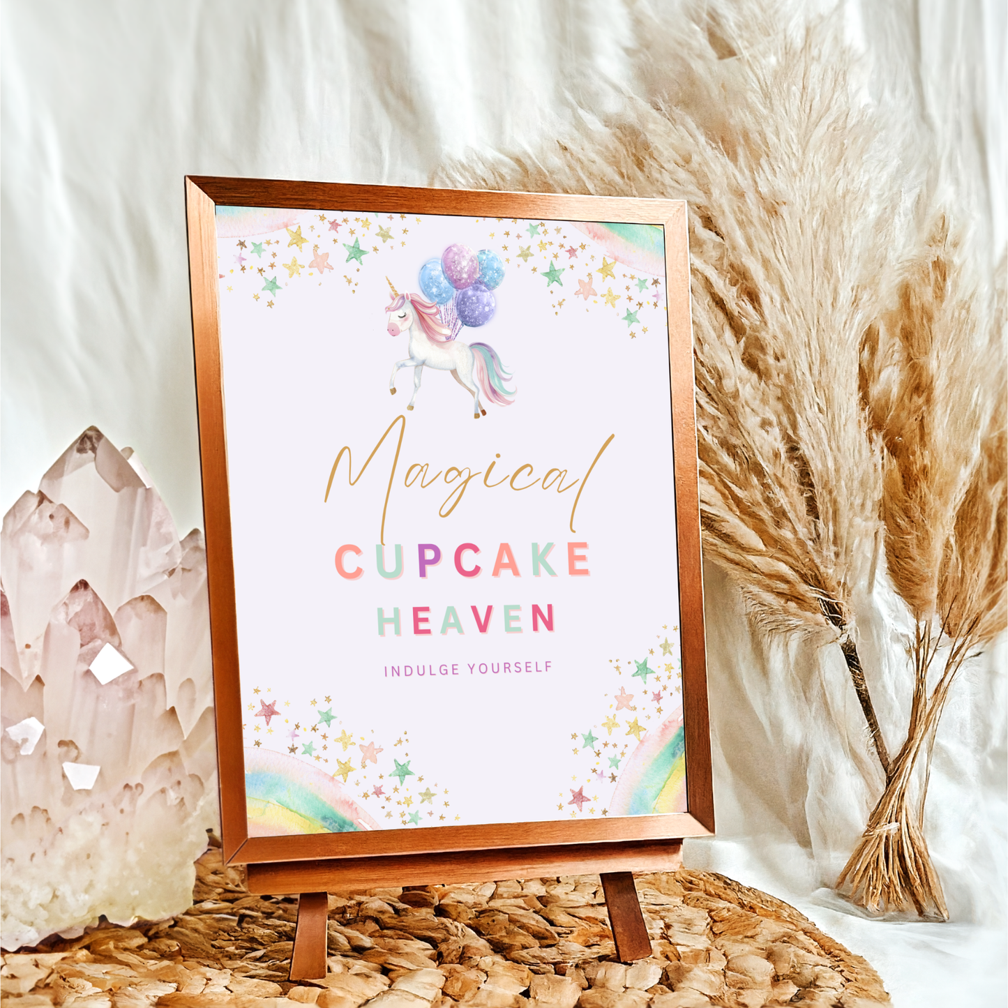 Unicorn Birthday Table Sign Templates