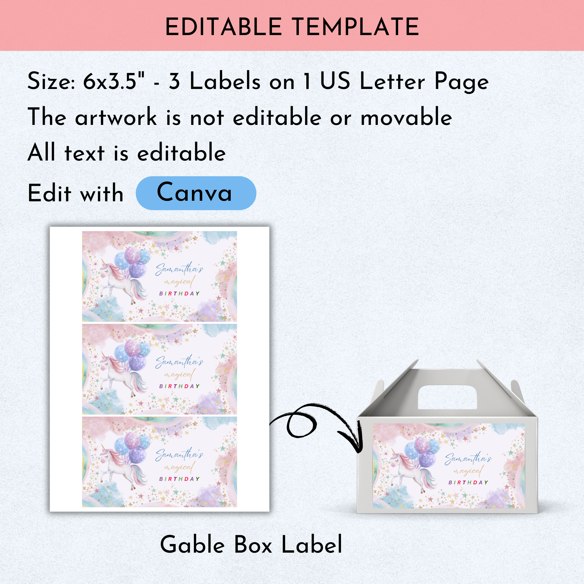 Unicorn Party Favor Bundle