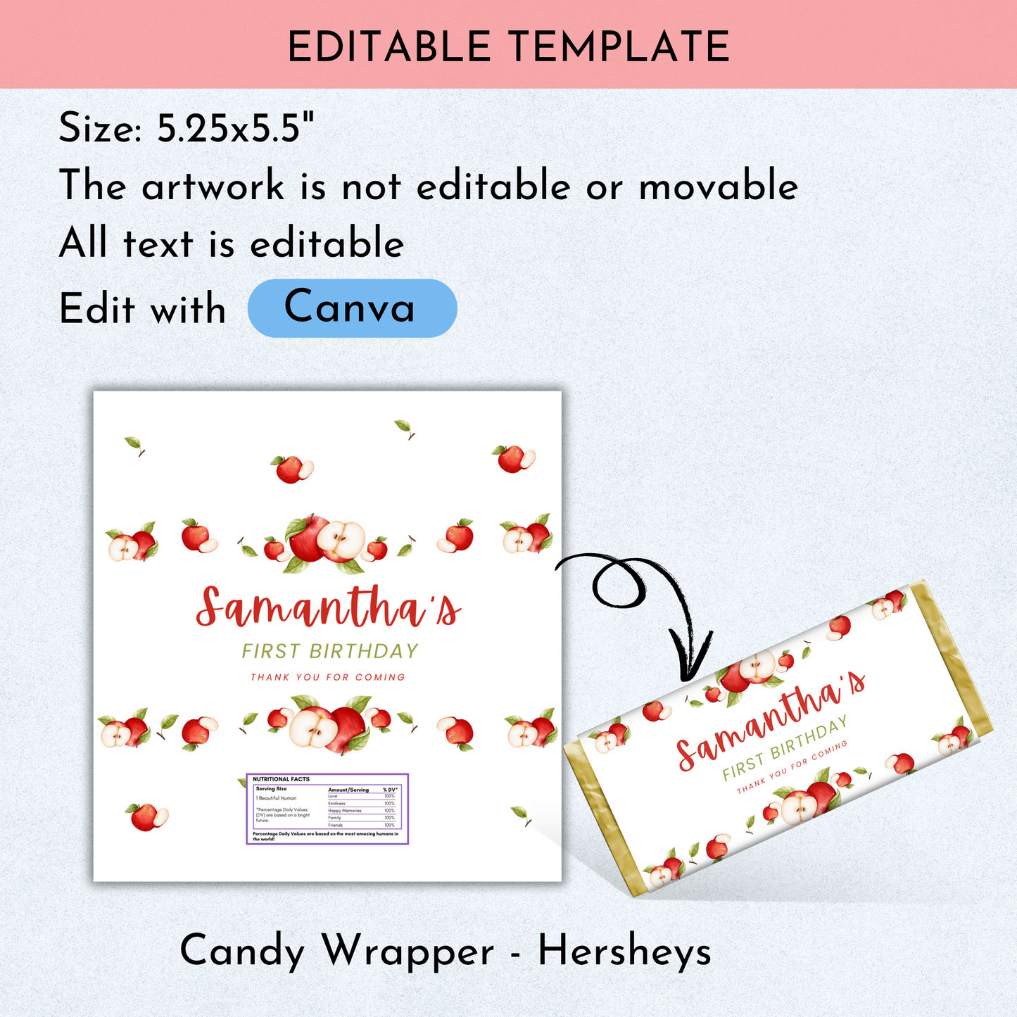 Apple Birthday Favor Bundle