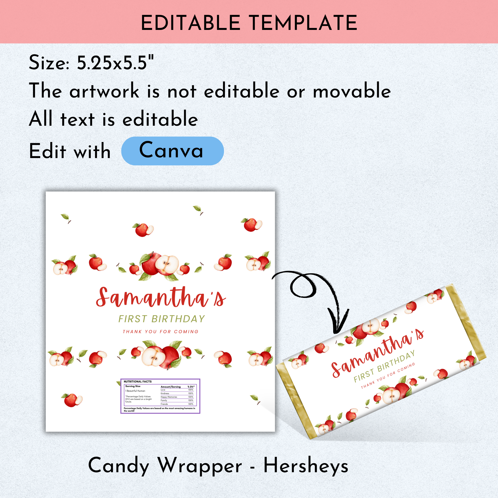 Apple Birthday Favor Bundle
