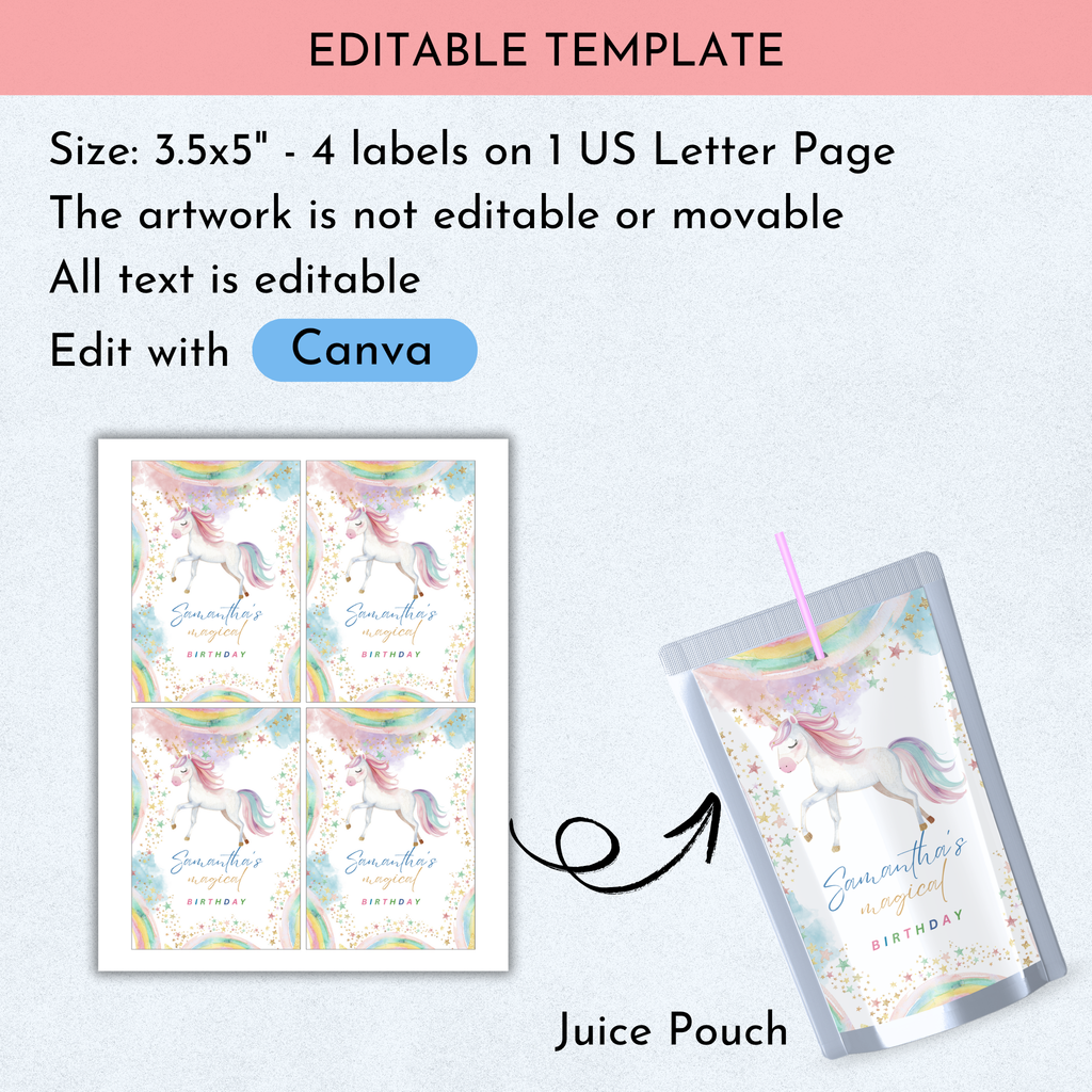 Unicorn Party Favor Bundle