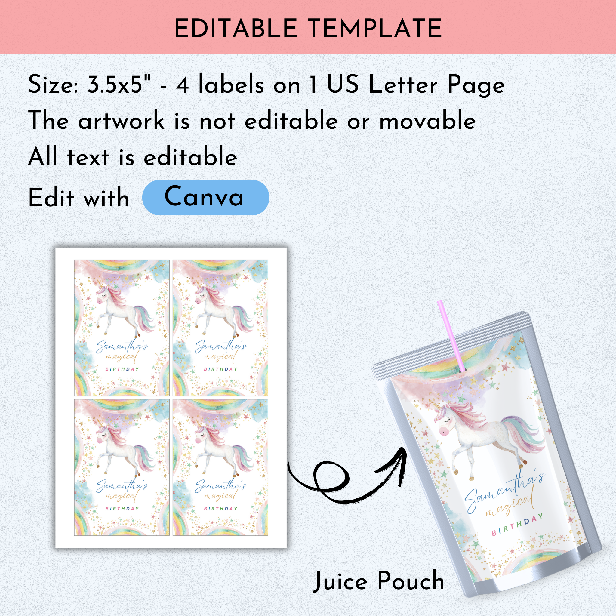 Unicorn Party Favor Bundle