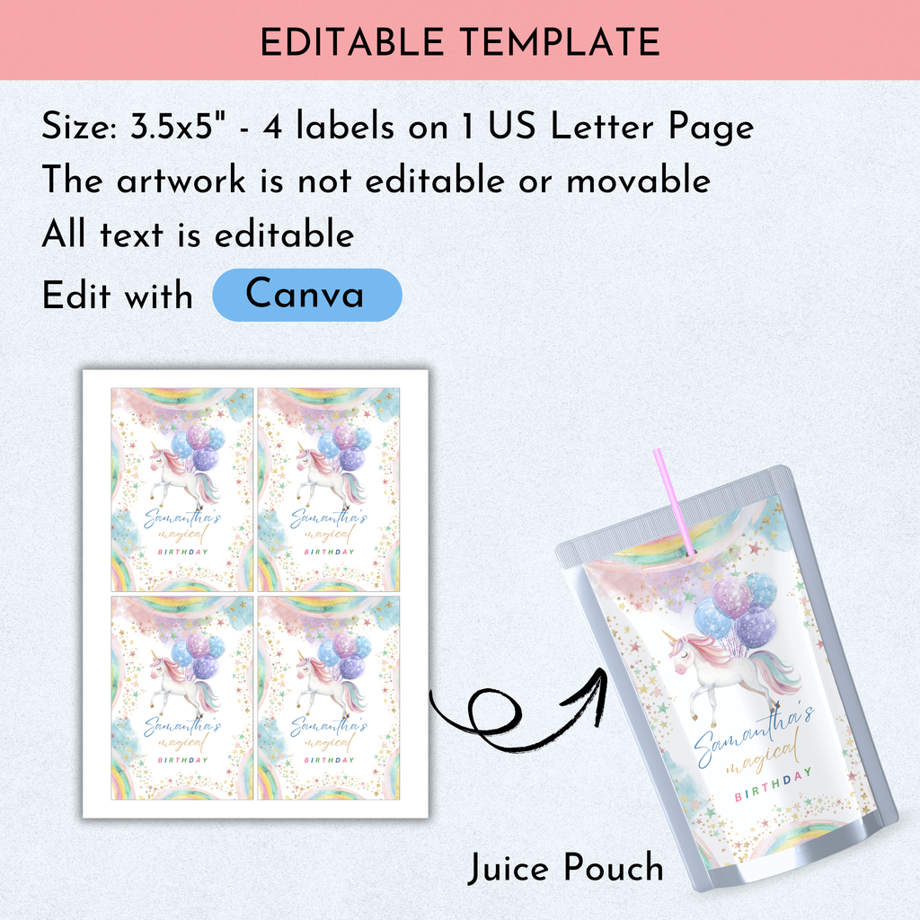 Unicorn Party Favor Bundle
