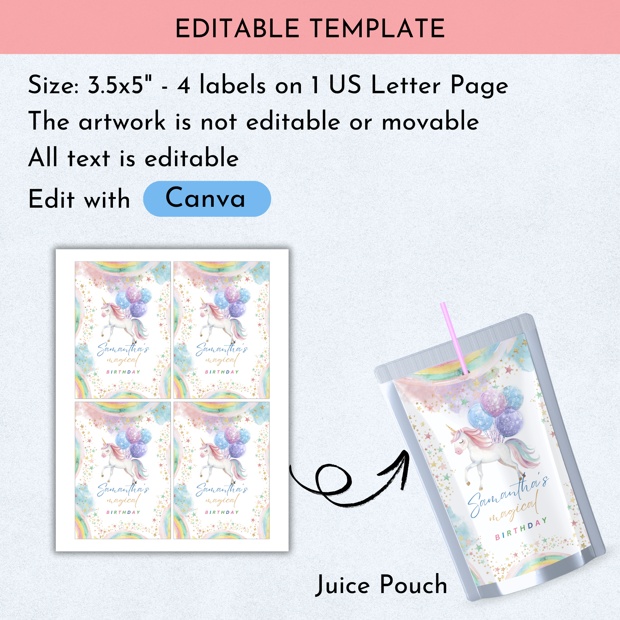 Unicorn Party Favor Bundle