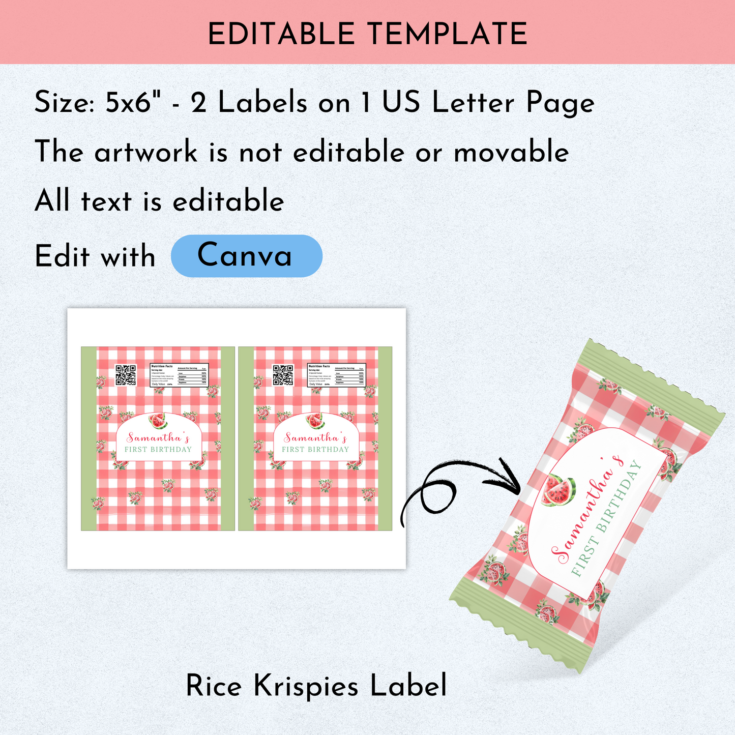 Watermelon Birthday Favor Bundle
