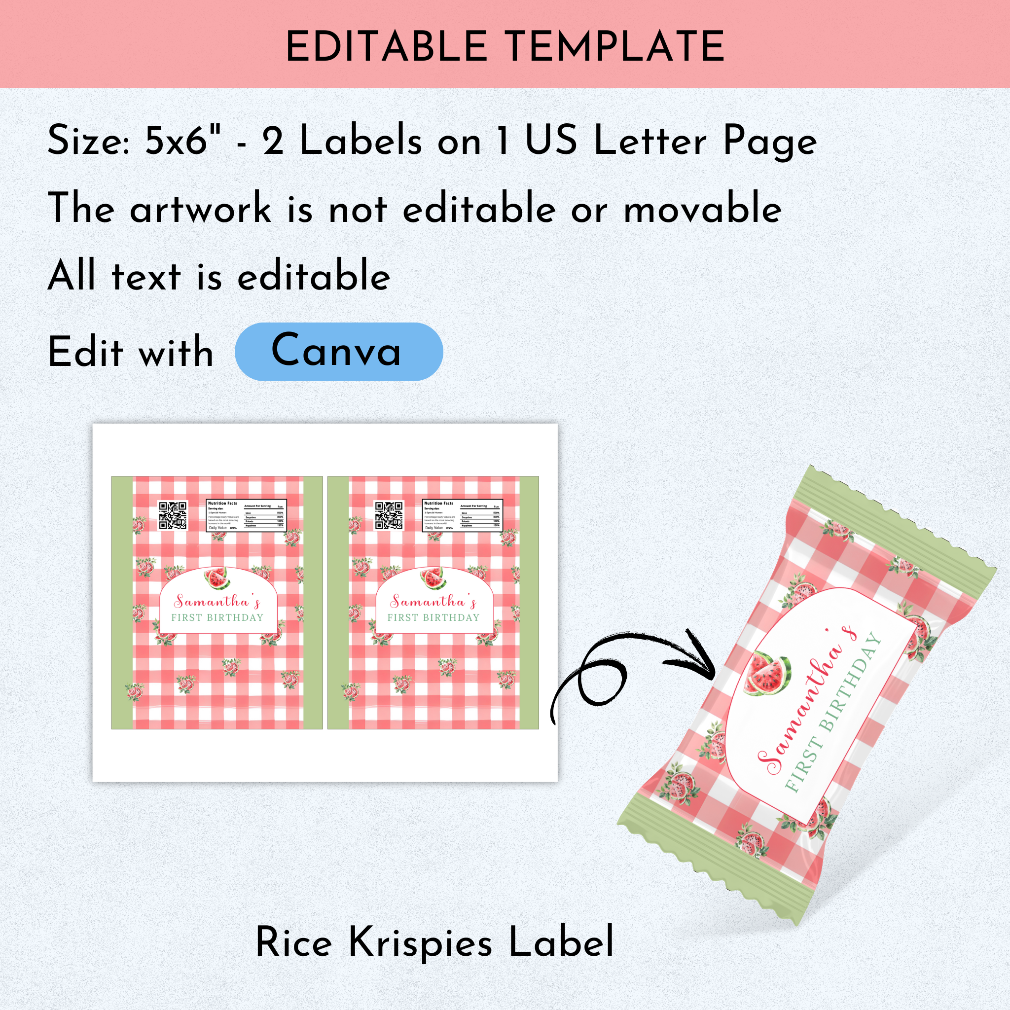 Watermelon Birthday Favor Bundle