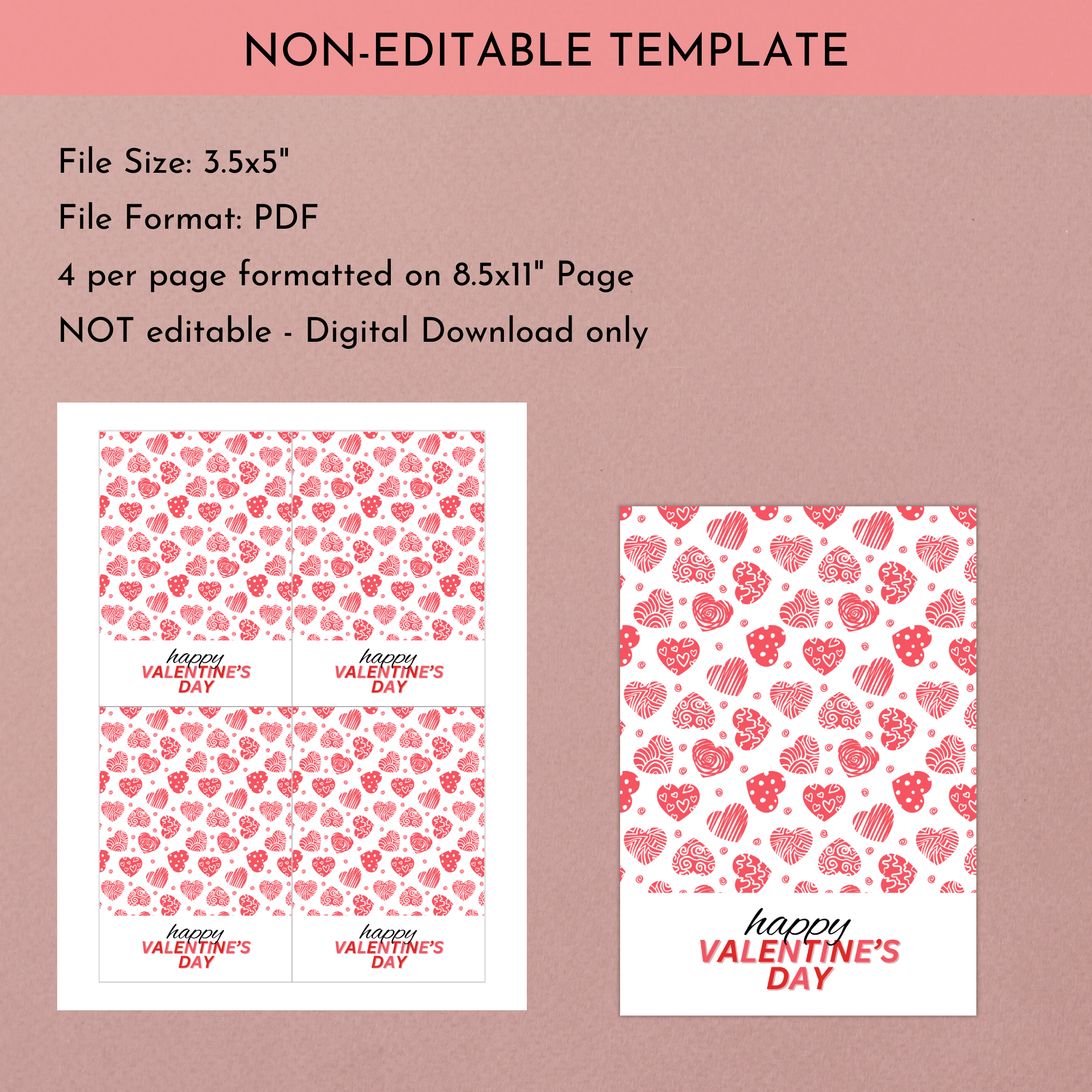 Happy Valentine's Day Cookie Card