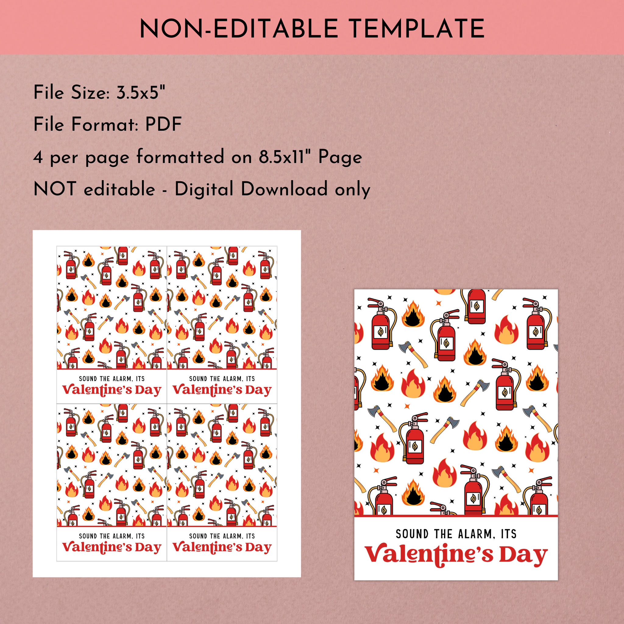 Firefighter Cookie Card