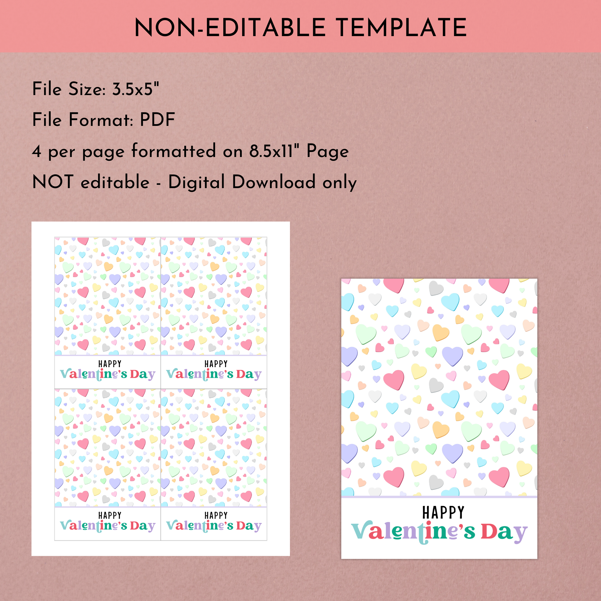 Valentine Cookie Card