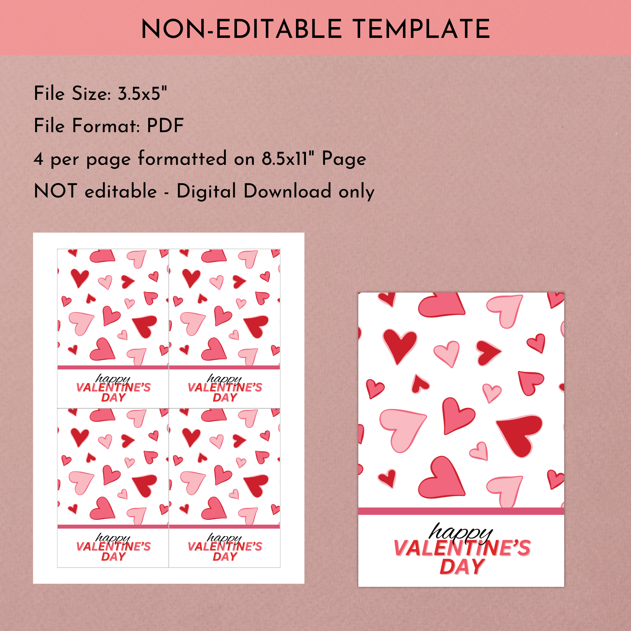 Happy Valentine's Day Cookie Card