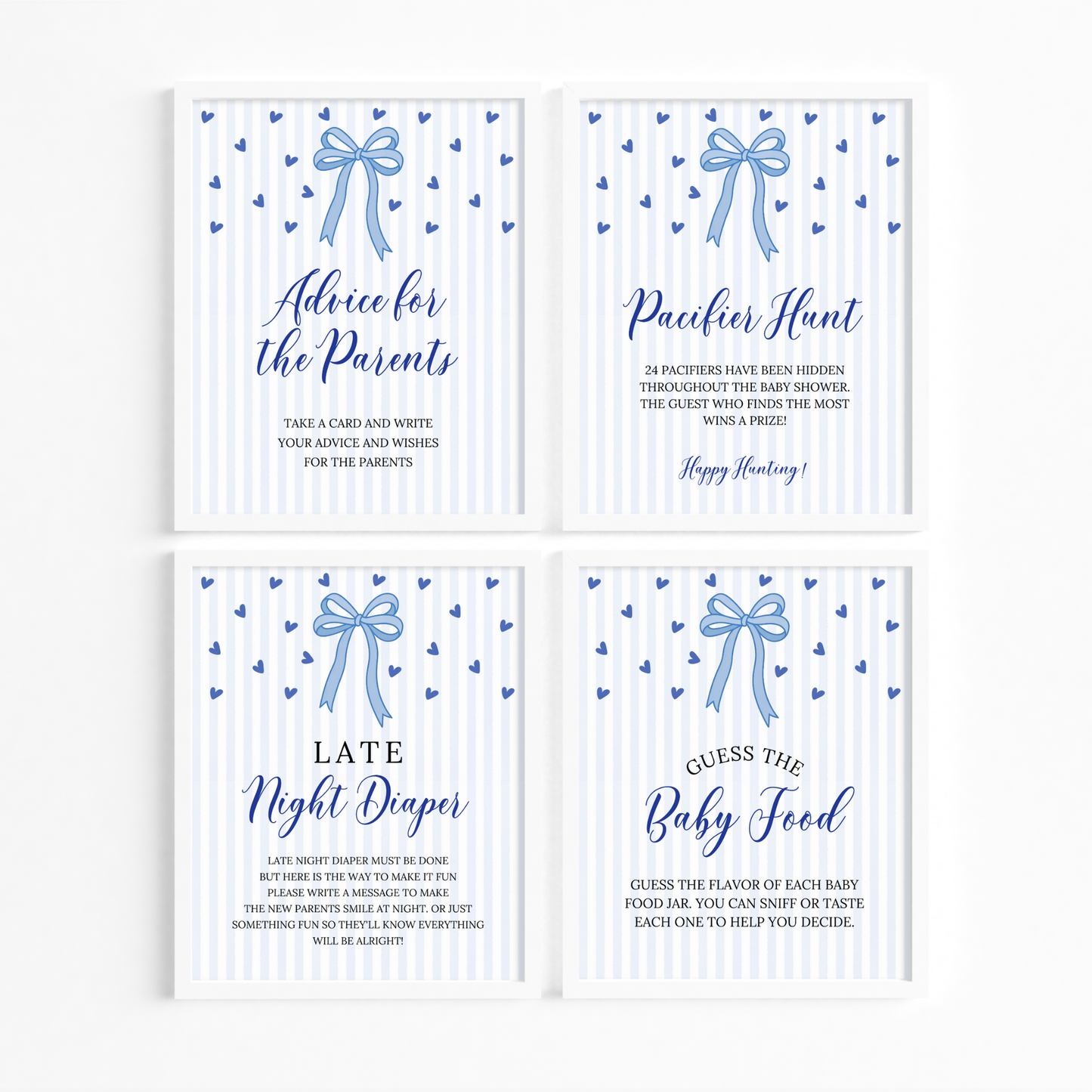 Valentine Baby Shower Games & Sign Bundle