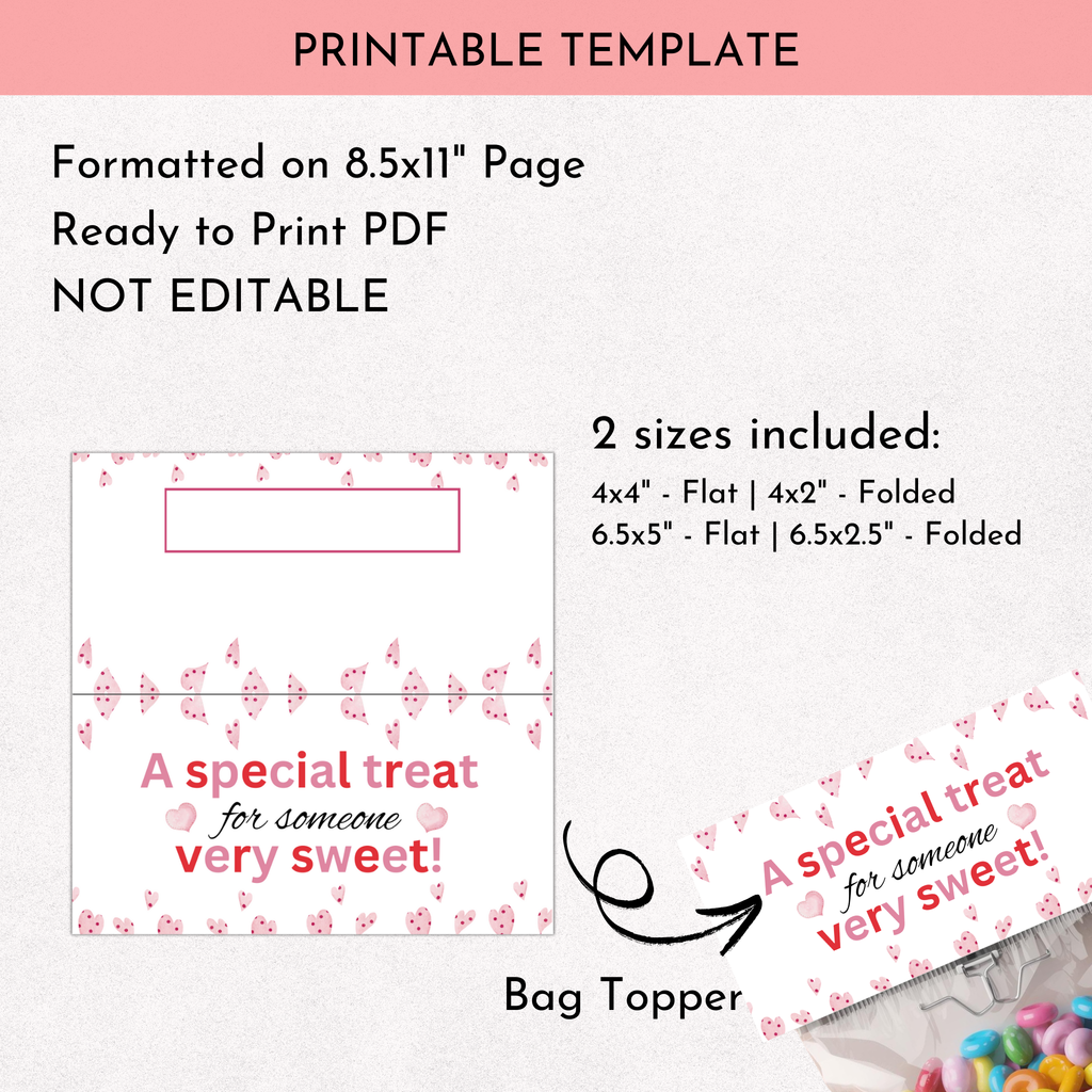 Valentine Cookie Bag Topper