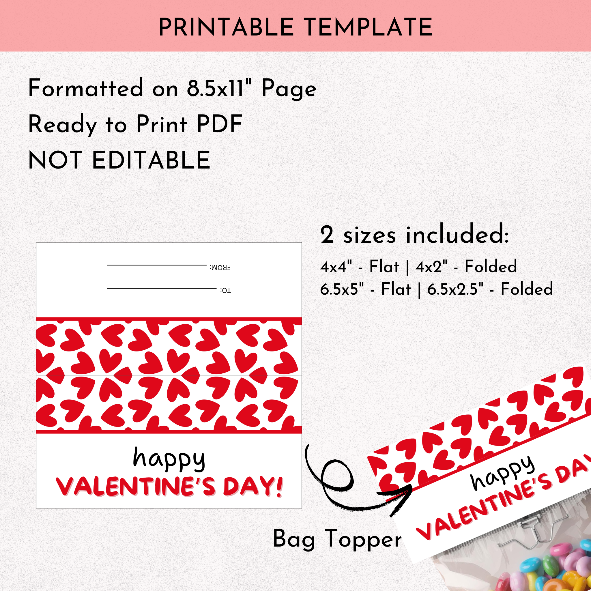 Valentine's Day Treat Bag Topper
