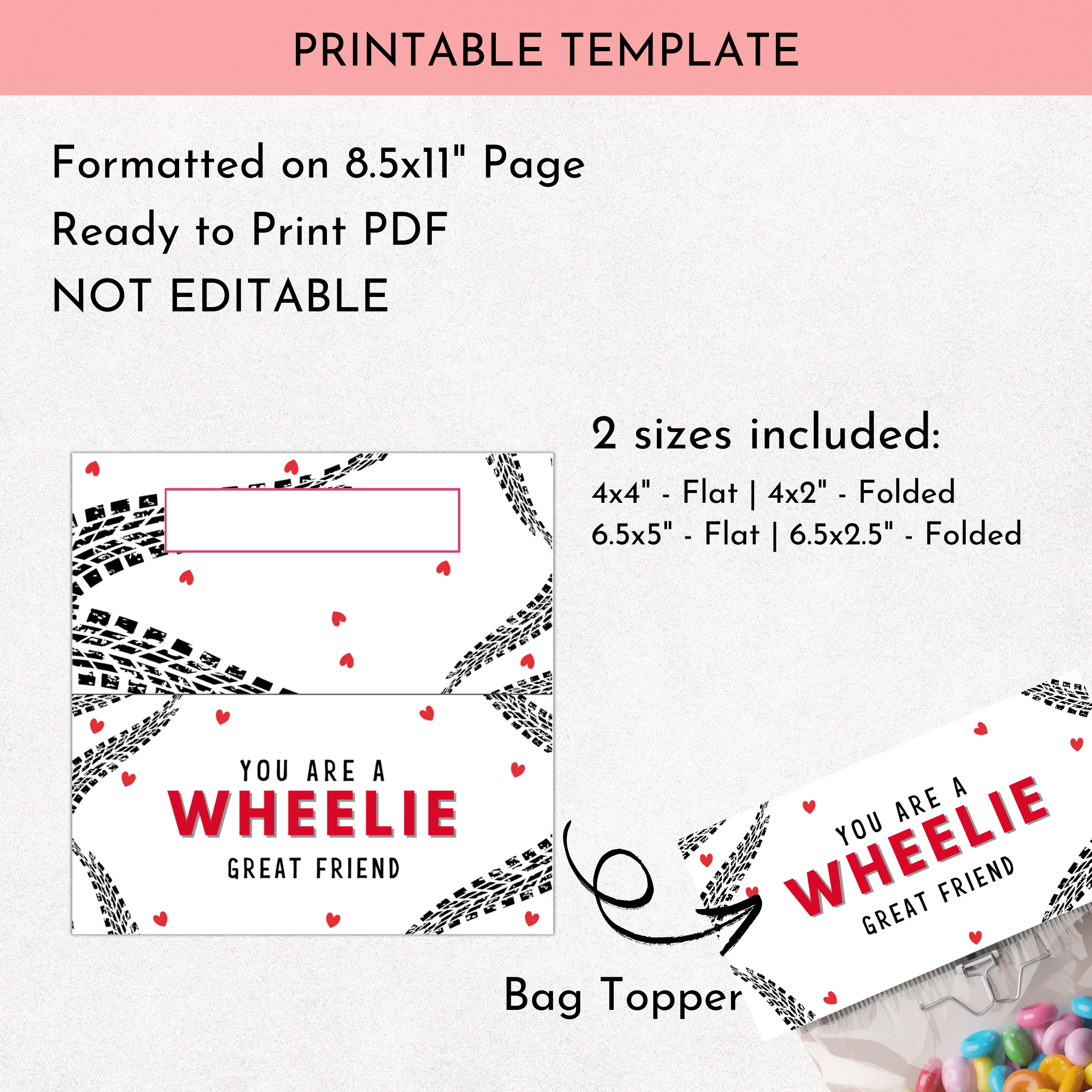 Valentine Race Car Bag Topper