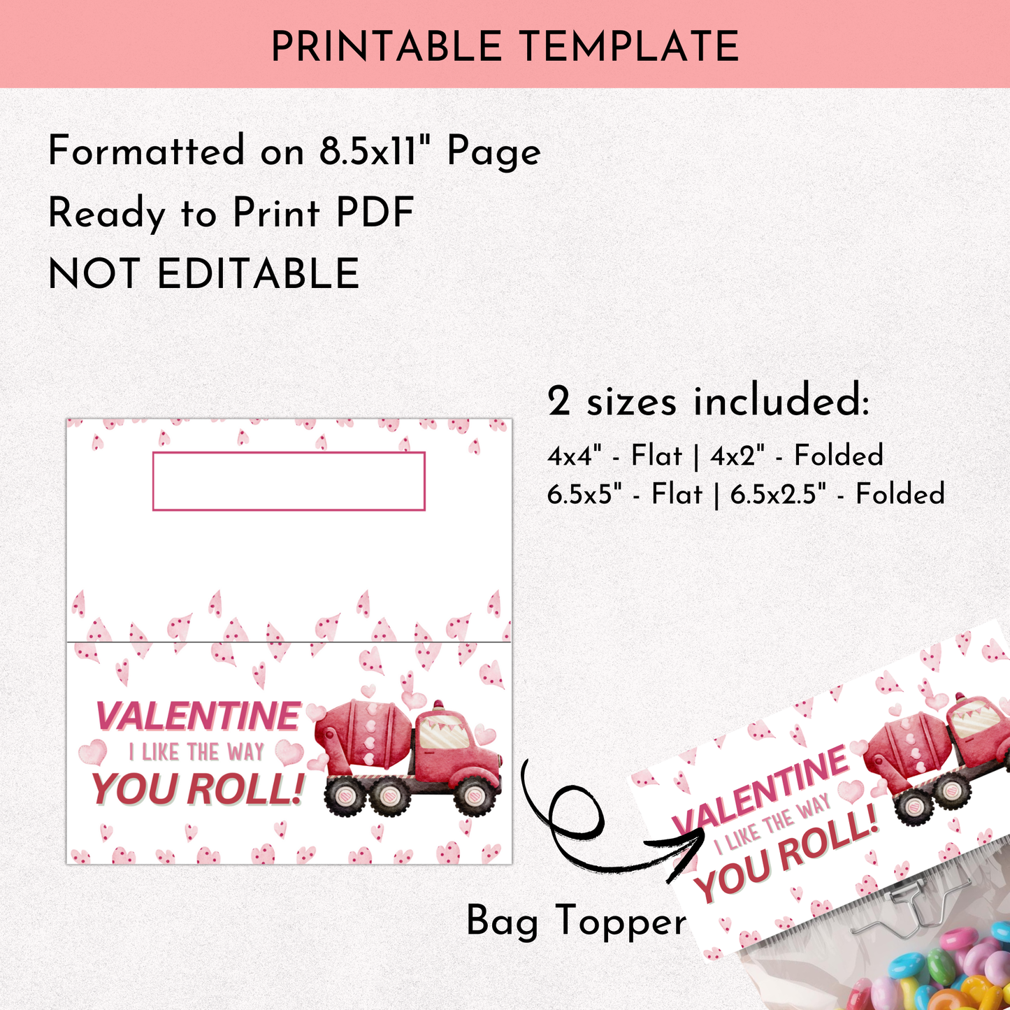 Construction Bag Topper