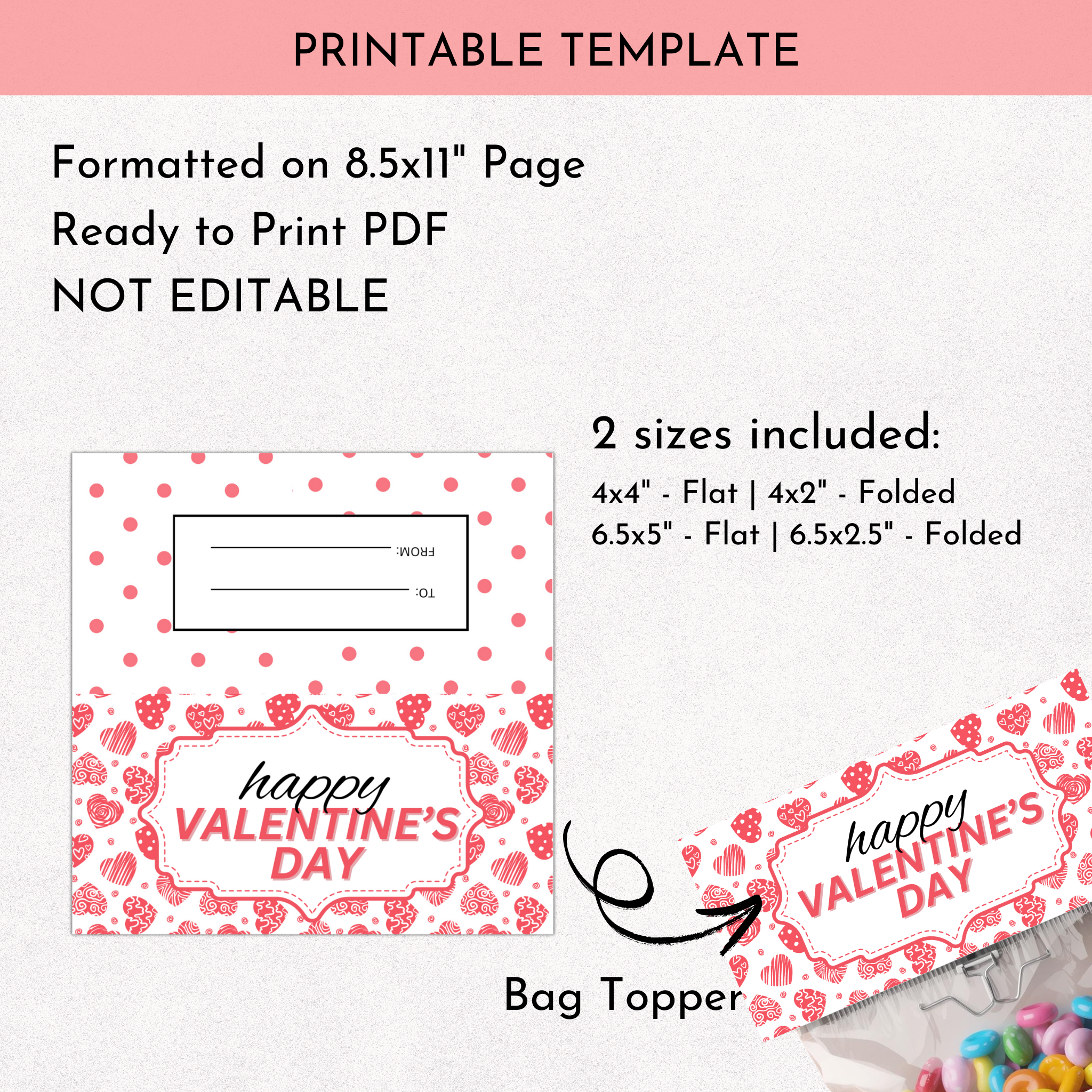 Valentine's Day Treat Bag Topper