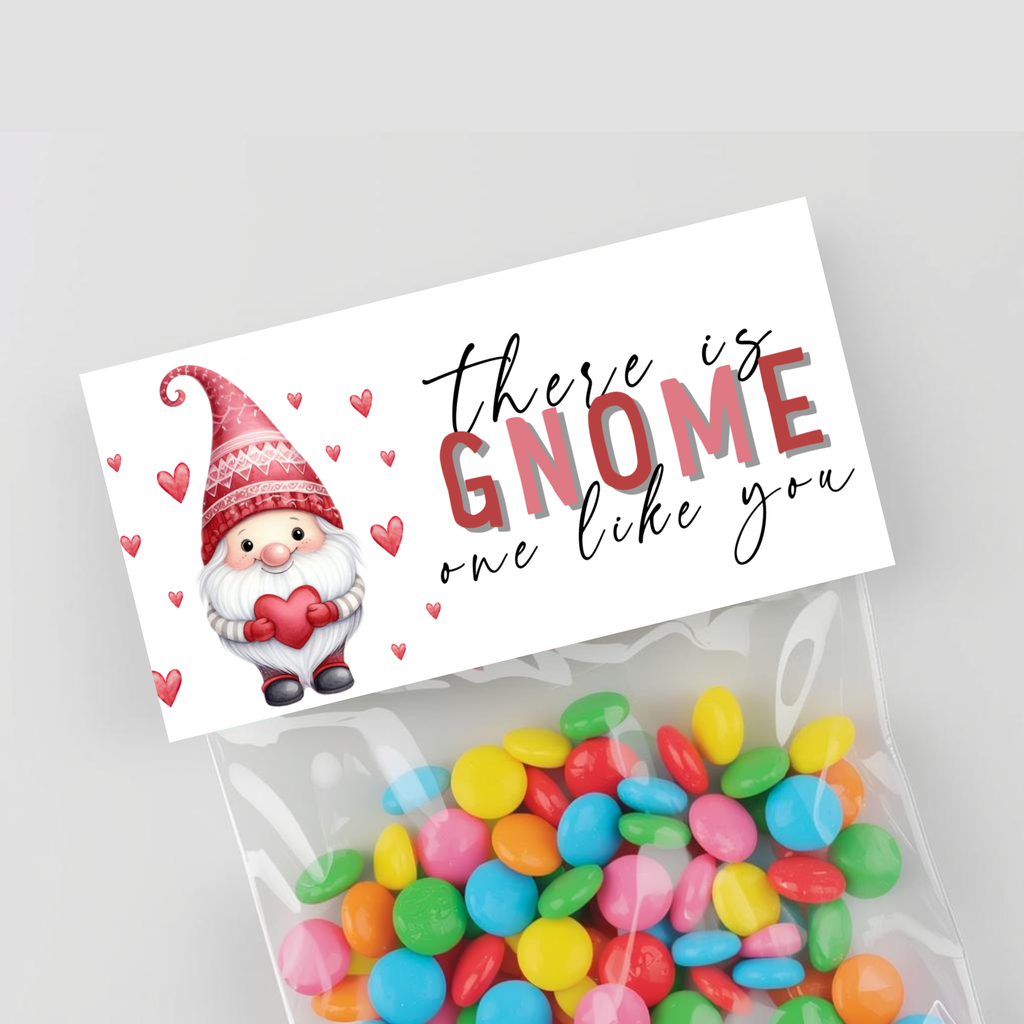 Valentine Gnome Bag Topper | Printable
