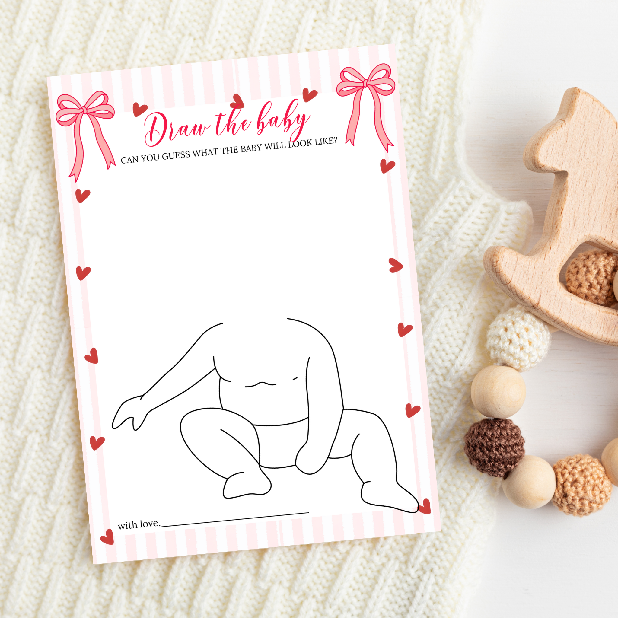 Valentine Baby Shower Games & Sign Bundle