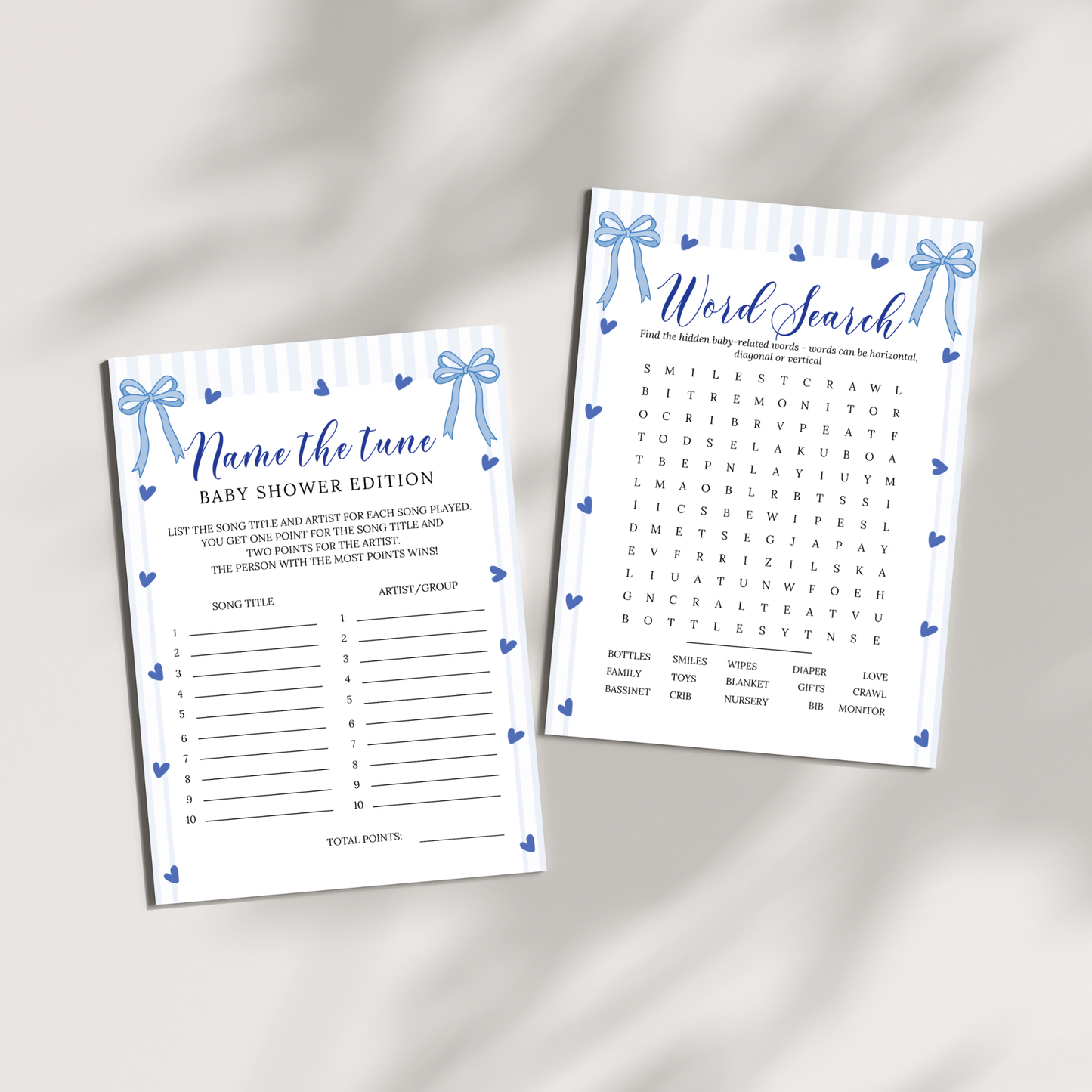 Valentine Baby Shower Games & Sign Bundle