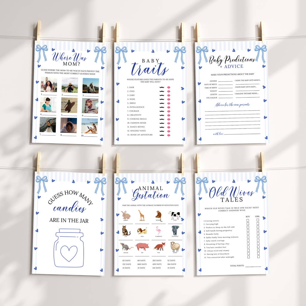 Valentine Baby Shower Games & Sign Bundle
