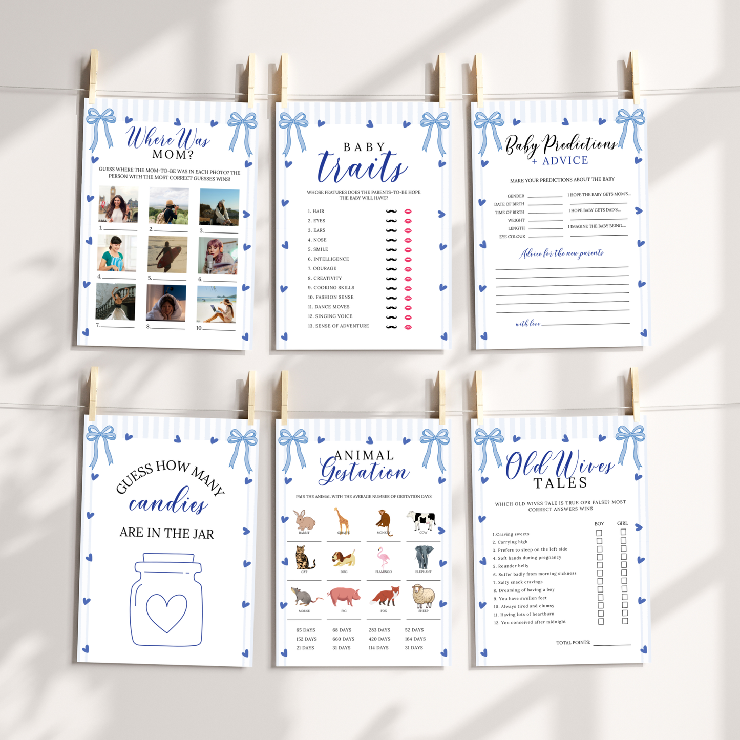 Valentine Baby Shower Games & Sign Bundle