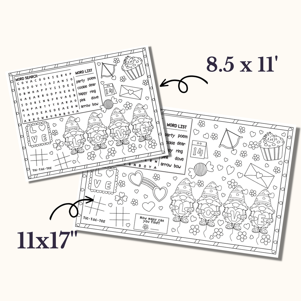 Valentine's Day Activity Placemat
