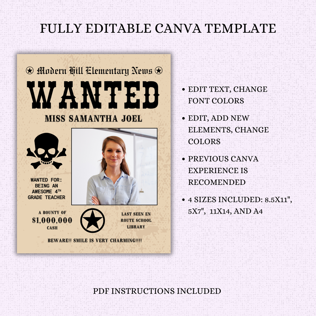 Wanted Teacher Appreciation Flyer