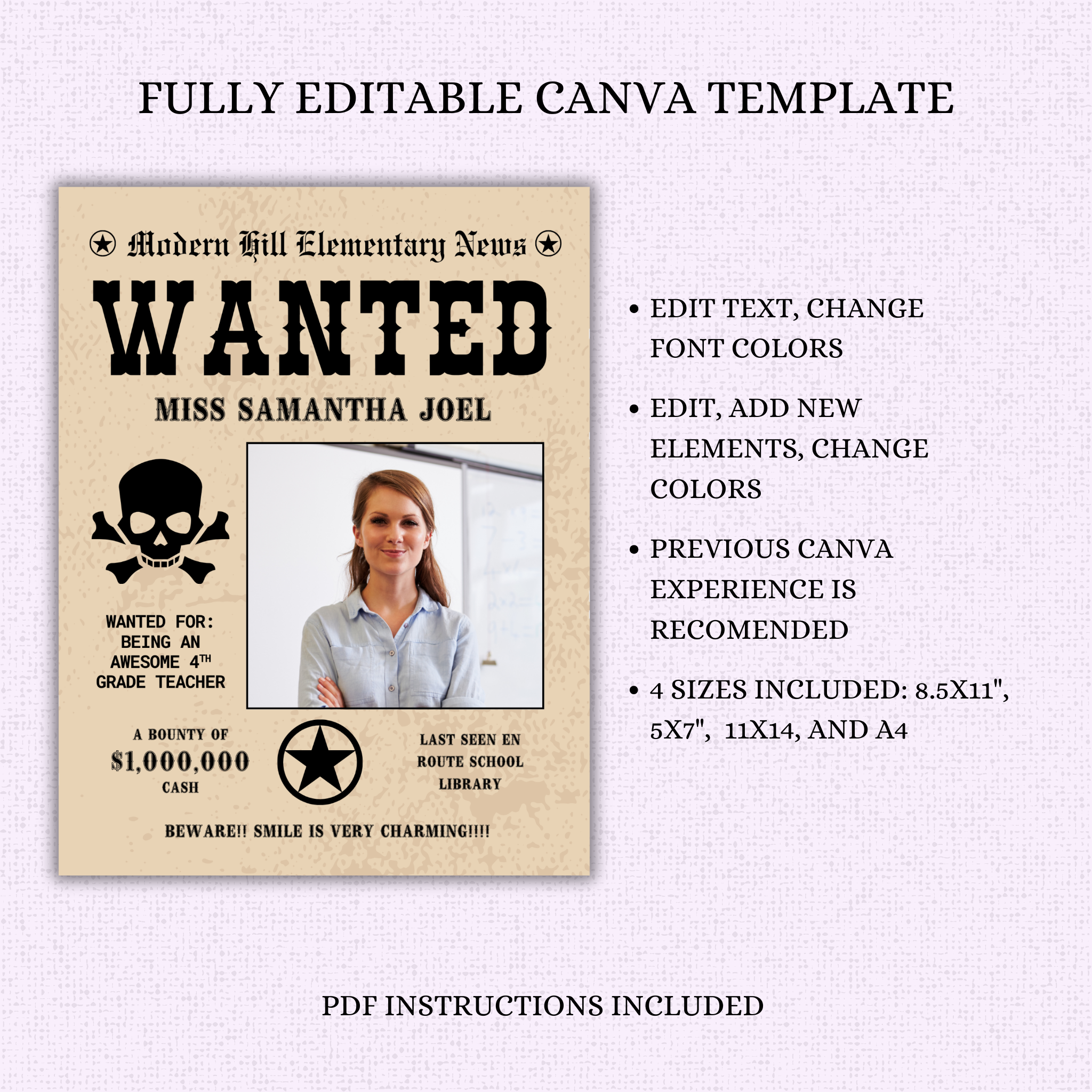 Wanted Teacher Appreciation Flyer