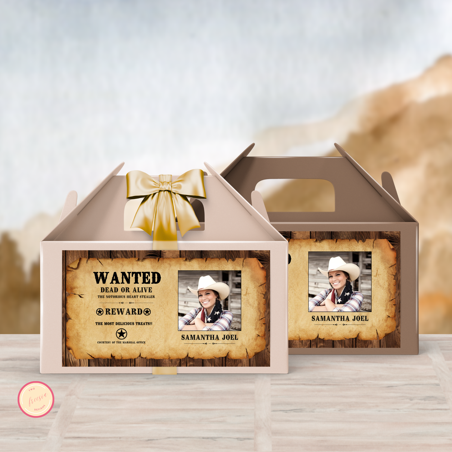 Wanted Party Gable Box Template