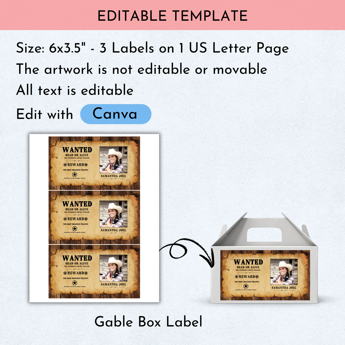 Wanted Party Favor Bundle
