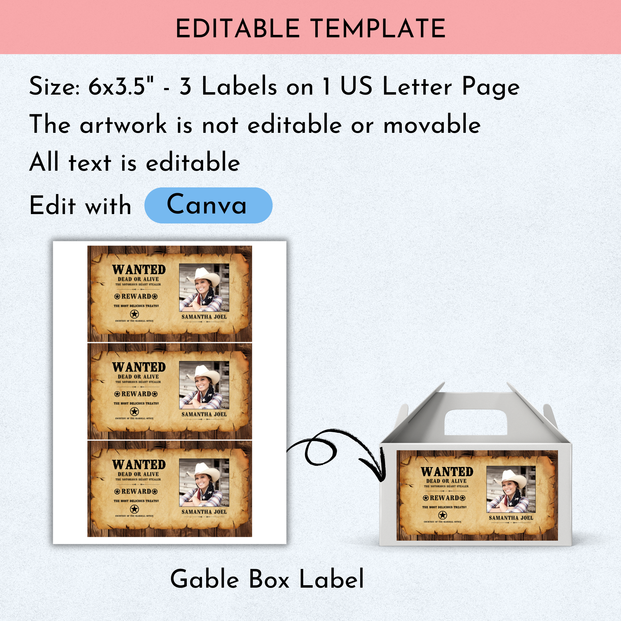 Wanted Party Favor Bundle