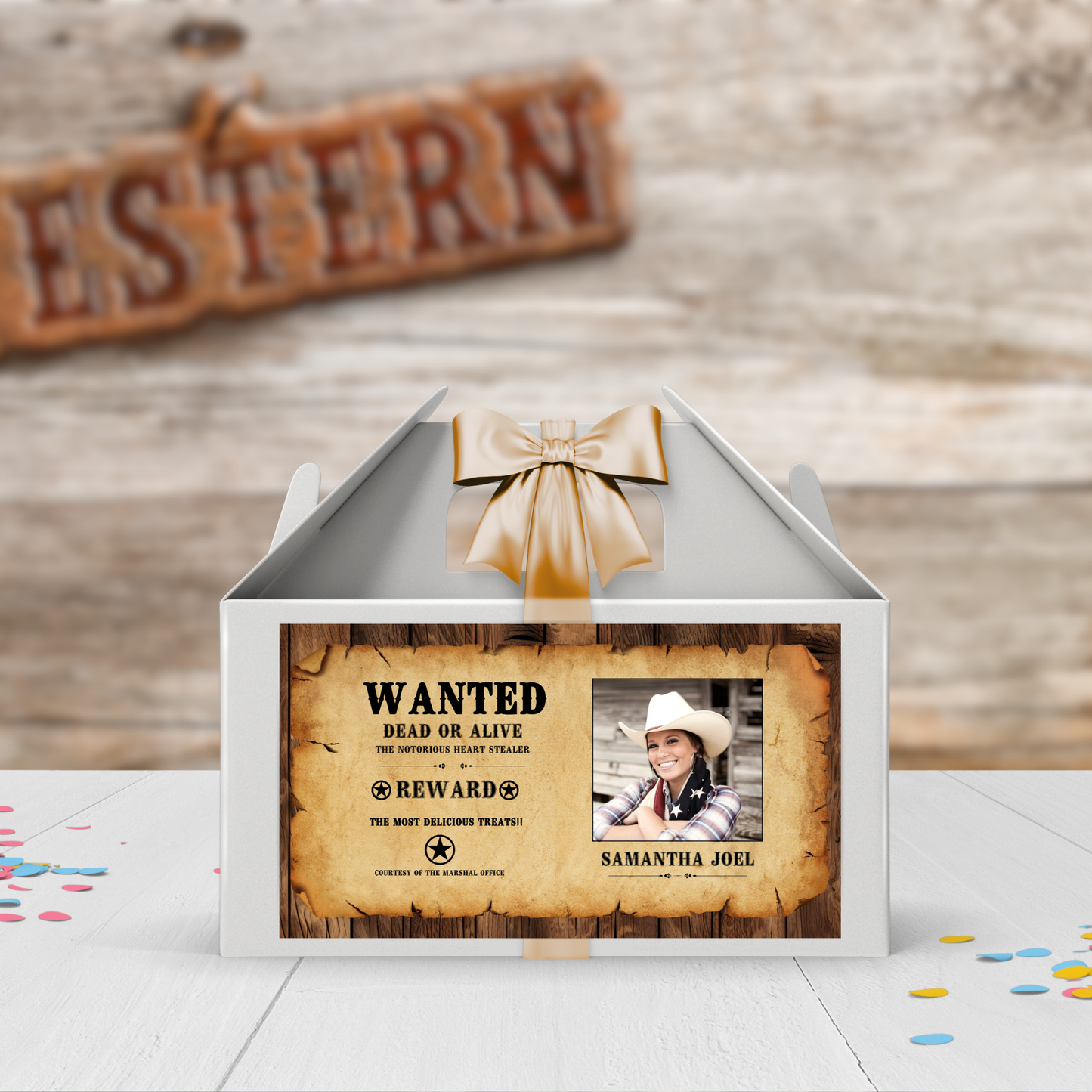 Wanted Party Gable Box Template
