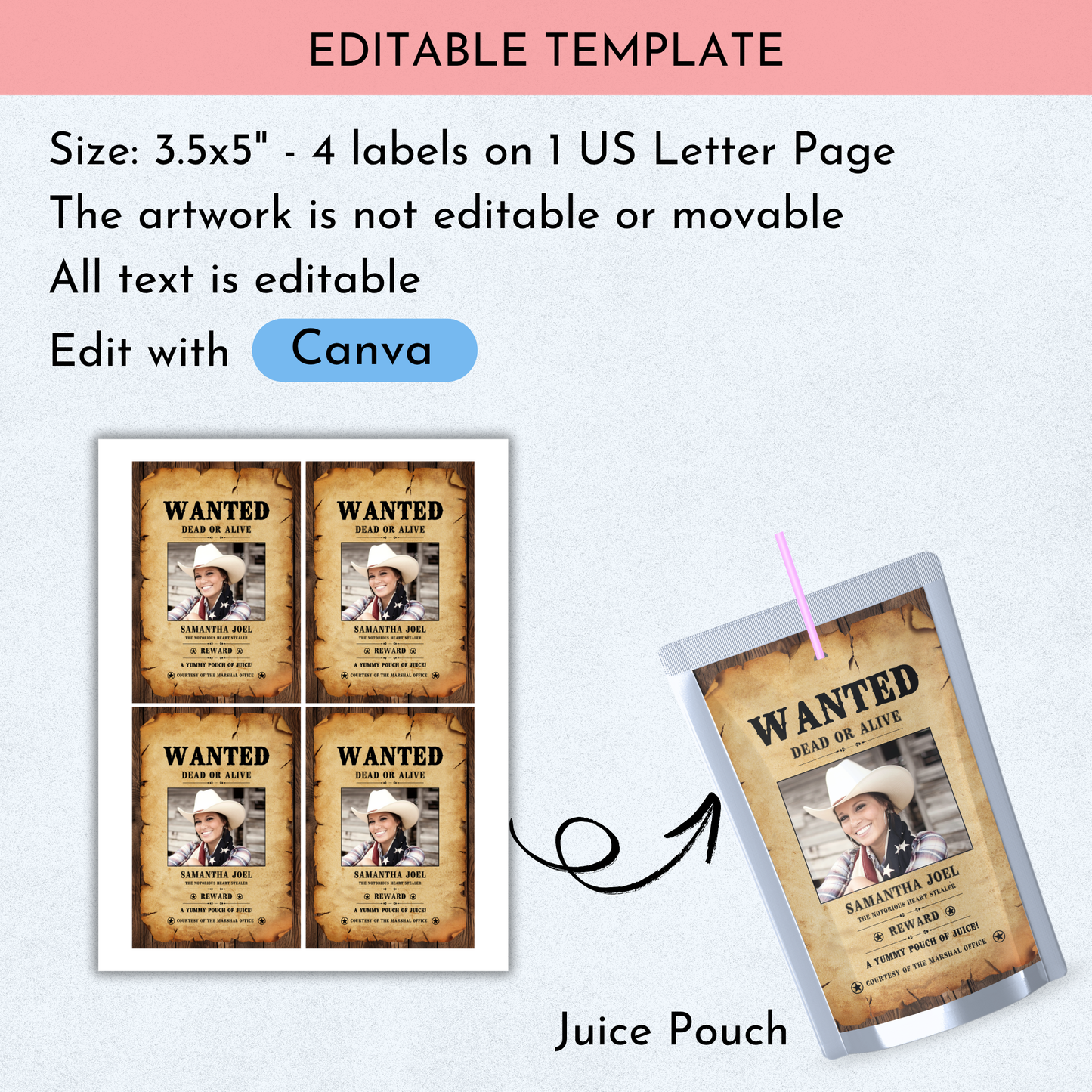 Wanted Party Favor Bundle