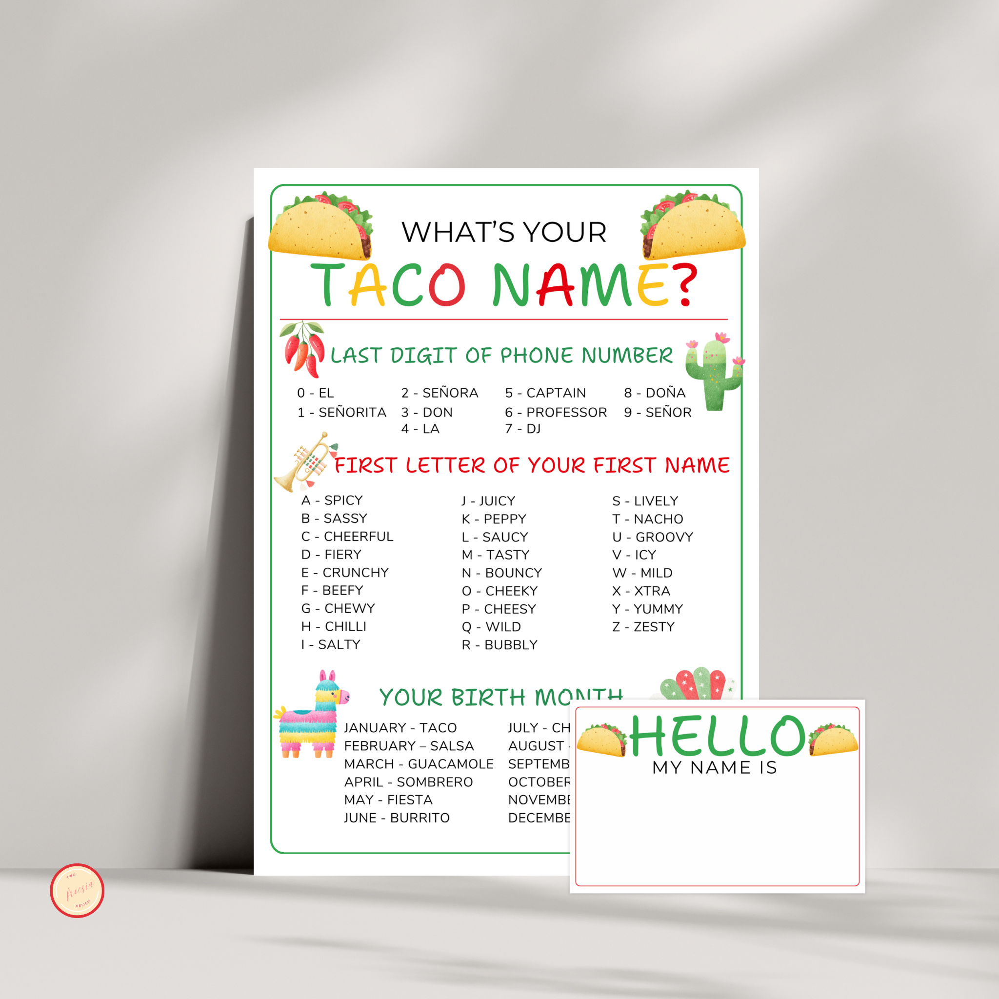 What's your Taco Name Game